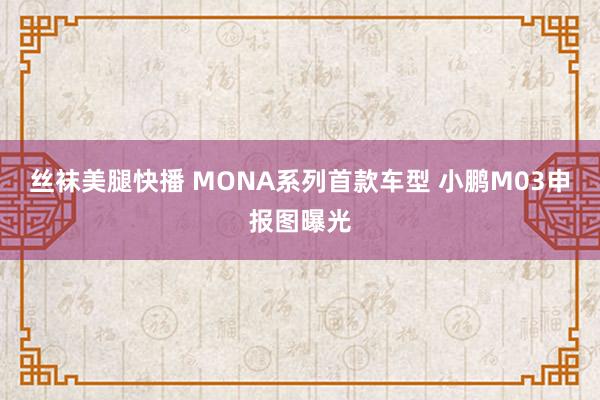 丝袜美腿快播 MONA系列首款车型 小鹏M03申报图曝光