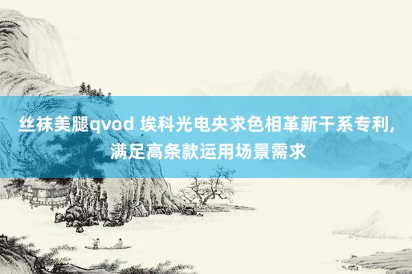 丝袜美腿qvod 埃科光电央求色相革新干系专利， 满足高条款运用场景需求