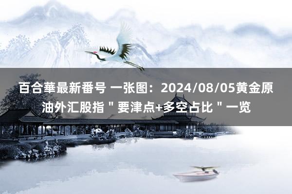 百合華最新番号 一张图：2024/08/05黄金原油外汇股指＂要津点+多空占比＂一览