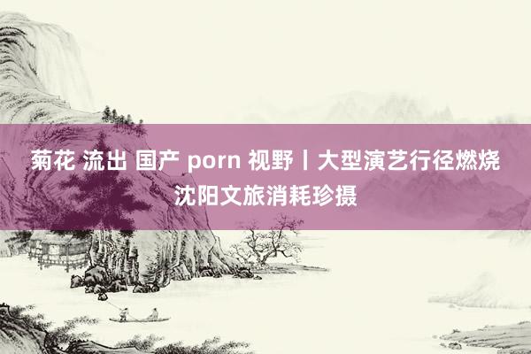 菊花 流出 国产 porn 视野丨大型演艺行径燃烧沈阳文旅消耗珍摄