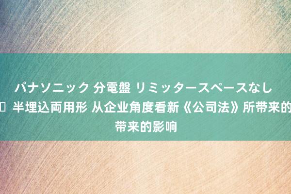 パナソニック 分電盤 リミッタースペースなし 露出・半埋込両用形 从企业角度看新《公司法》所带来的影响